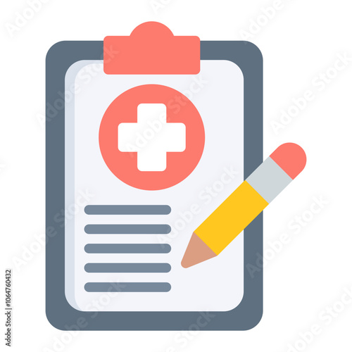 Medical History icon vector image. Can be used for Nursing.