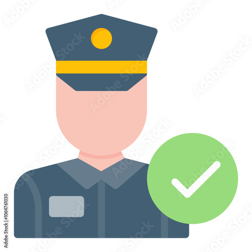 Corrections Officers icon vector image. Can be used for Public Services.