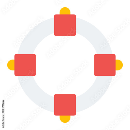 Life Preserver icon vector image. Can be used for Public Services.