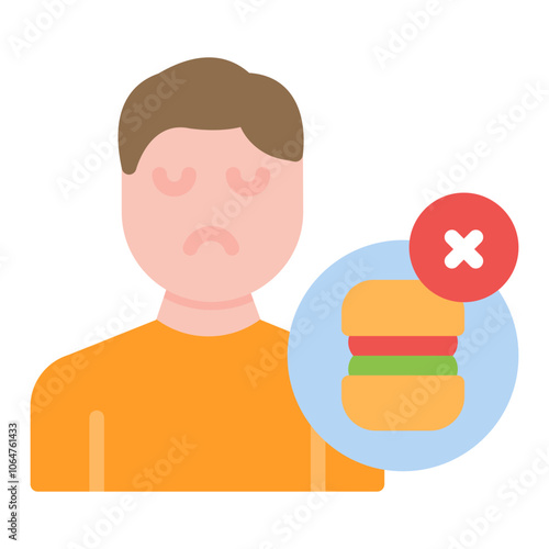Anorexia icon vector image. Can be used for Addiction.