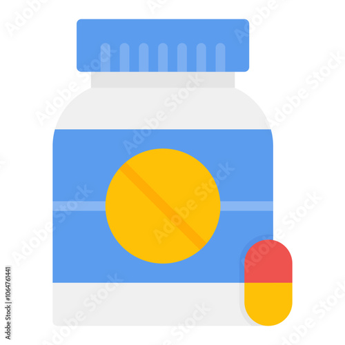 Antidepressants icon vector image. Can be used for Addiction.