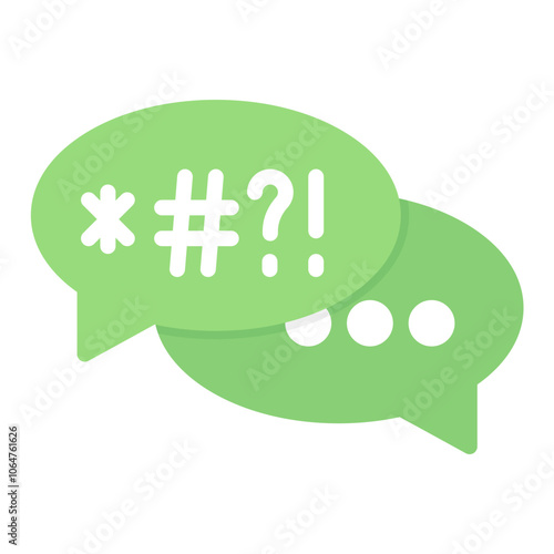 Obscene Language icon vector image. Can be used for Addiction.