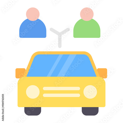 Car Sharing icon vector image. Can be used for Coworking Space.