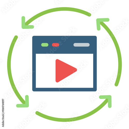 Relevancy icon vector image. Can be used for Video Blog.