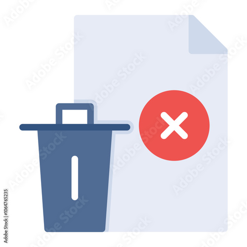 File Delete icon vector image. Can be used for Documents And Files.