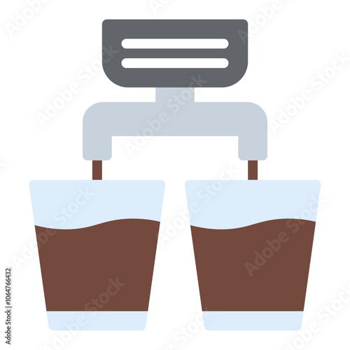 Double Shot icon vector image. Can be used for Bar.