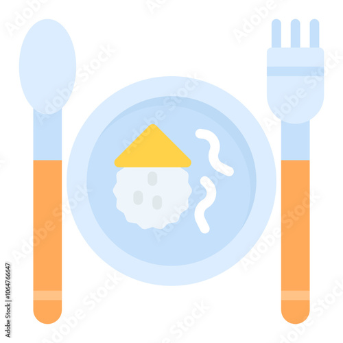 Lunch icon vector image. Can be used for Bar.