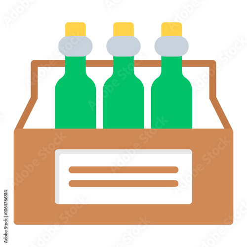 Pack of Beers icon vector image. Can be used for Bar.