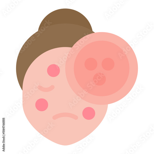 Acne icon vector image. Can be used for Cosmetology.