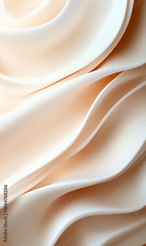 Abstract background of smooth, flowing, cream colored fabric with soft shadows. Abstract background of smooth, flowing, cream colored fabric with soft shadows.