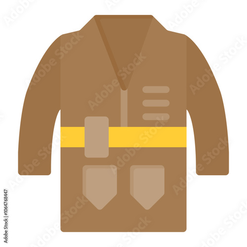 Detective Coat icon vector image. Can be used for Crime Investigation.