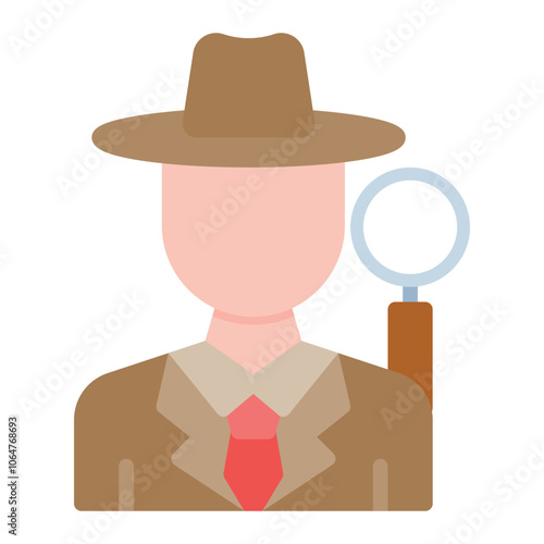 Investigator icon vector image. Can be used for Crime Investigation. photo