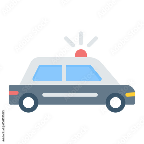 Police Car icon vector image. Can be used for Crime Investigation.