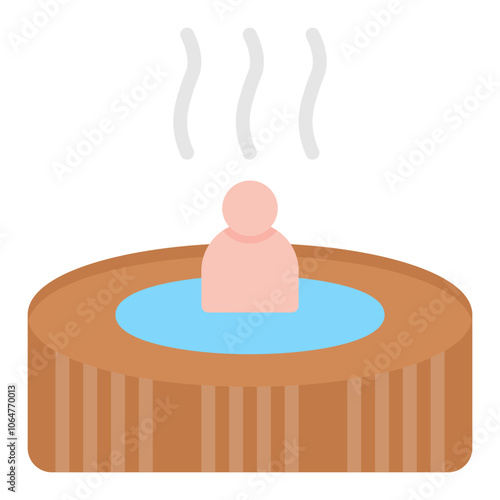 Jacuzzi icon vector image. Can be used for Water Park.