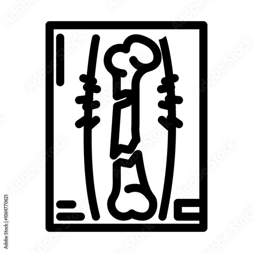 fractures household injury accident line icon vector. fractures household injury accident sign. isolated contour symbol black illustration