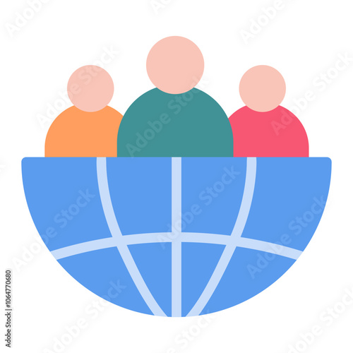 Human Geography icon vector image. Can be used for Geography.