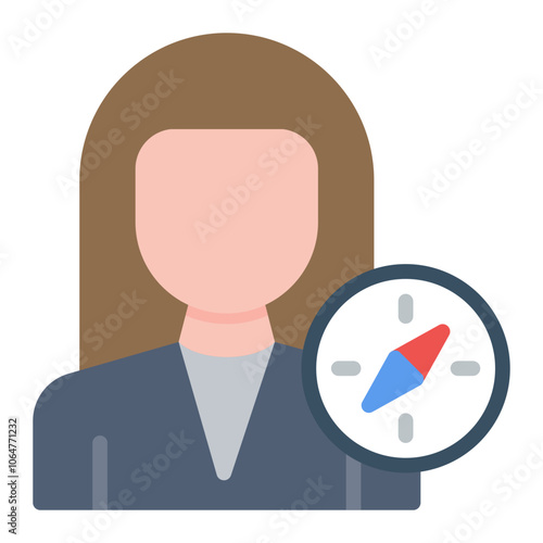 Antiquarian Woman icon vector image. Can be used for Archeology.