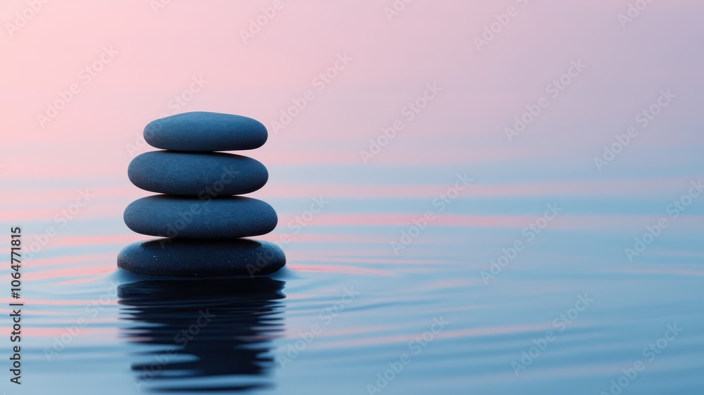 Obraz premium Soothing calm fills the mind, bringing peace and tranquility in every moment.