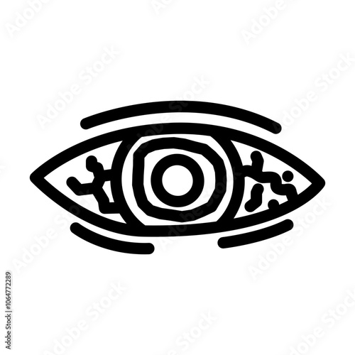 eye injuries household injury accident line icon vector. eye injuries household injury accident sign. isolated contour symbol black illustration