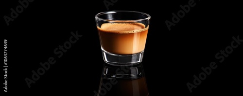 Rich crema atop a perfect espresso shot in a small cup, capturing the essence of a coffee lover's delight.