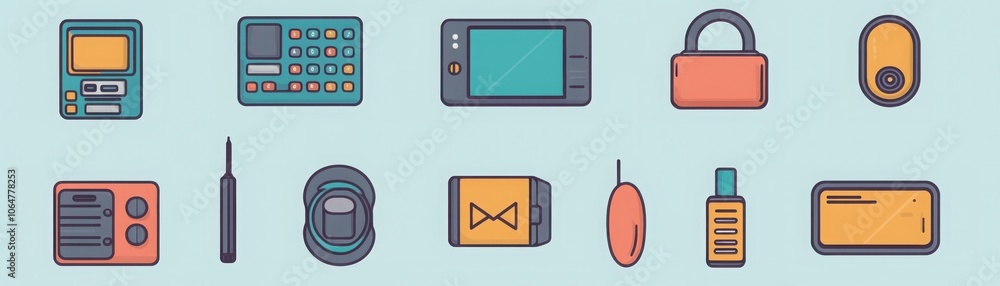 Exploring icons of diverse communication devices a visual journey through technology tools Exploring icons of diverse communication devices a visual journey through technology tools
