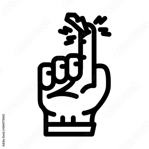 pinches household injury accident line icon vector. pinches household injury accident sign. isolated contour symbol black illustration