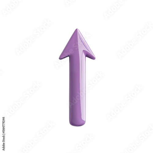 A Bold Purple Arrow Pointing Upwards, Symbolizing Progress and Direction, Captured in a Minimalist Style Against a Solid Black Background Evoking Clarity and Focus.