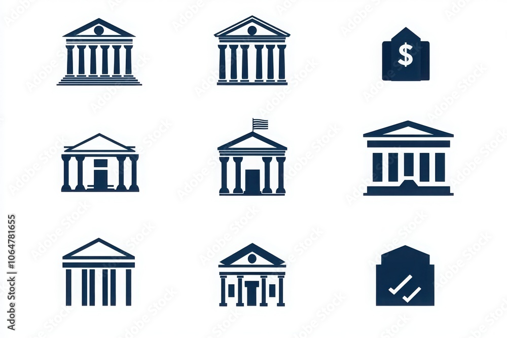 Modern and simple icons for banking and finance essential designs for your financial projects and platforms Modern and simple icons for banking and finance essential designs for your financial projects and platforms