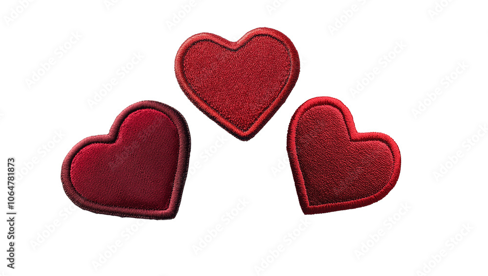 Obraz premium red heart set white background