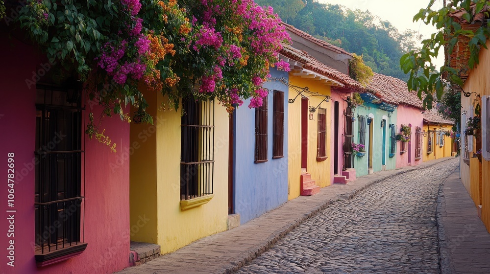 Fototapeta premium Colorful Street in a Latin American City