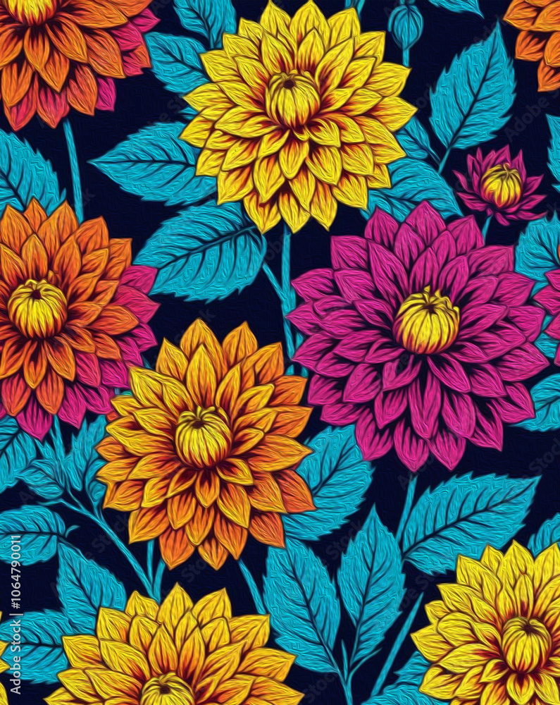 Botanical pattern for printing on wall decorations, covers. Artistic brush strokes. Botanical pattern for printing on wall decorations, covers. Artistic brush strokes.