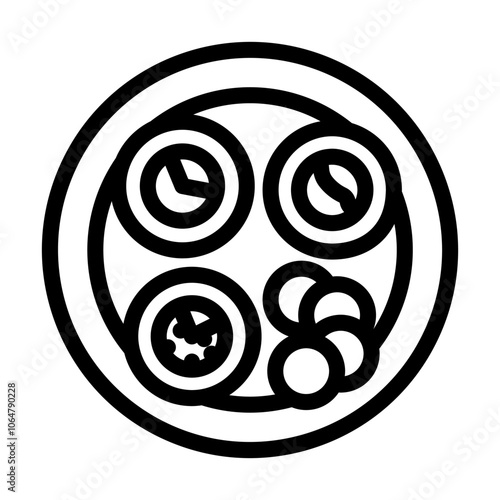 sushi raw foodist line icon vector. sushi raw foodist sign. isolated contour symbol black illustration