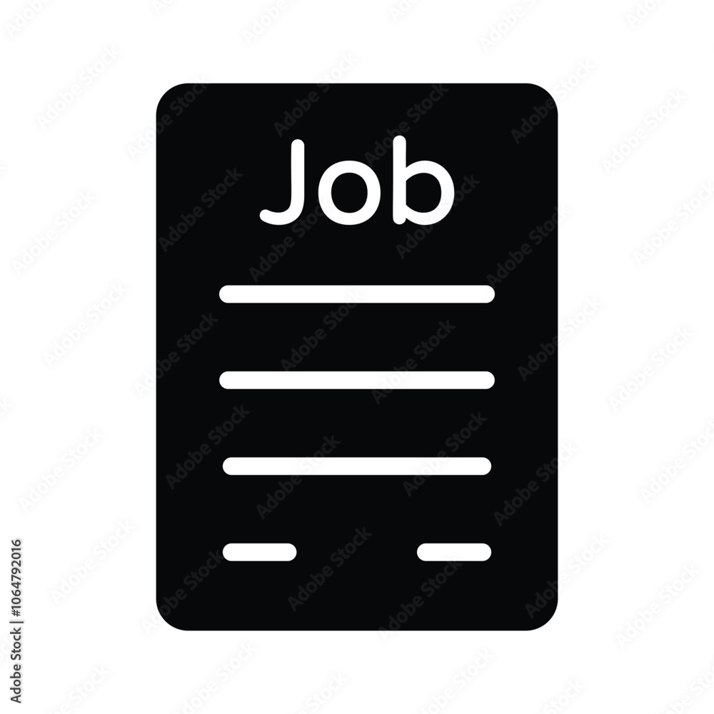Document with Job title, symbolizing job applications or recruitment