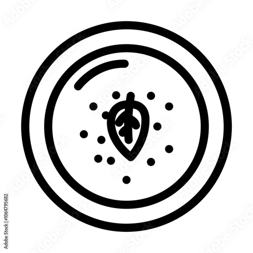 soup raw foodist line icon vector. soup raw foodist sign. isolated contour symbol black illustration