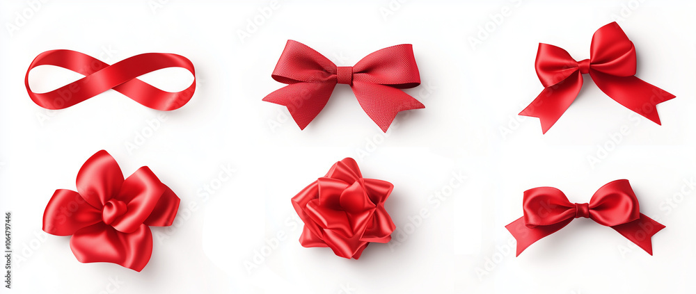 set of red bows set of red bows