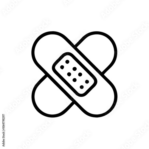 High-quality bandage vector illustration for medical graphics, perfect for healthcare designs, first aid visuals, and wound care projects. Ideal for hospitals and clinics.