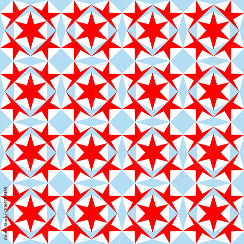 red star pattern for decoration. geometric background vector illustration