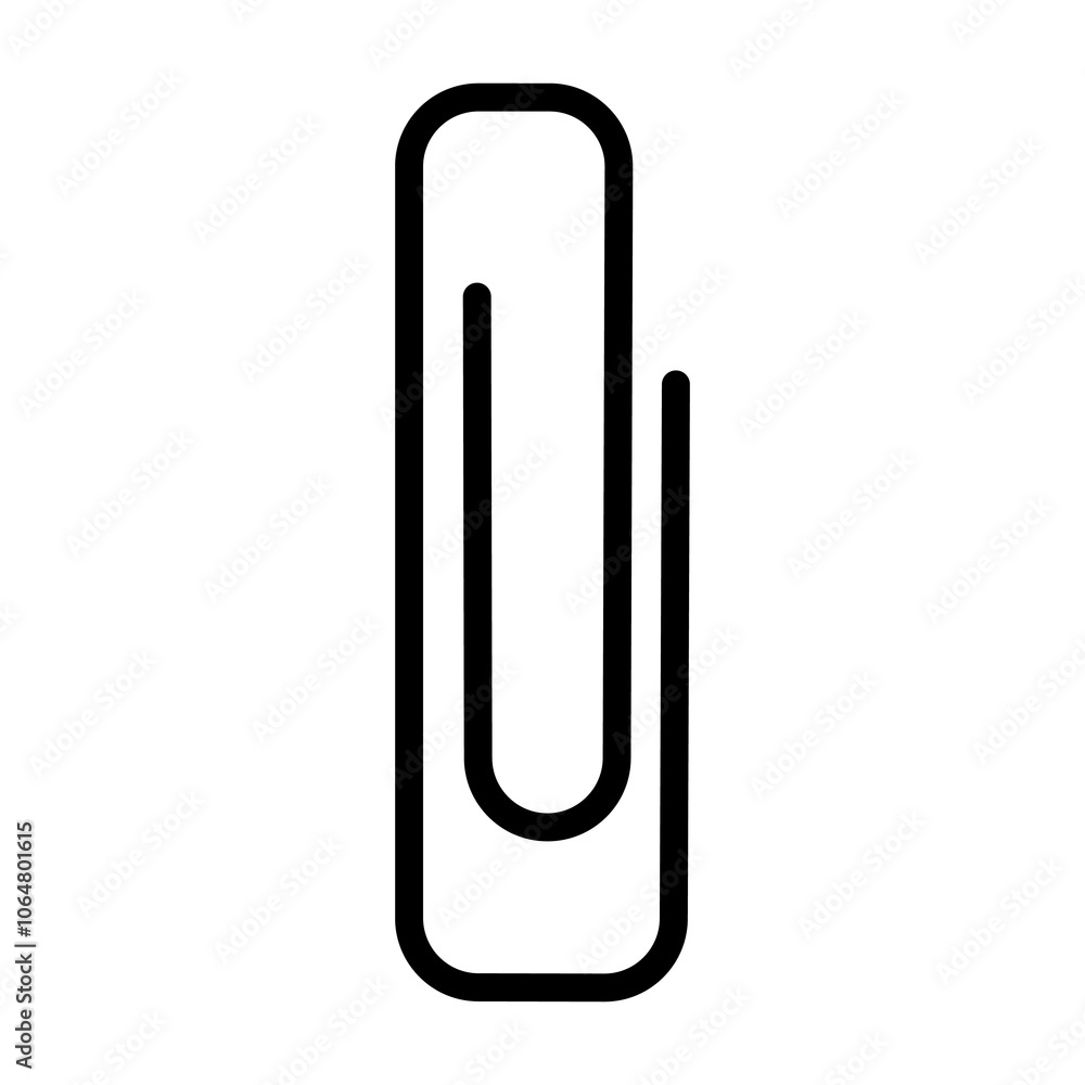 paper clip, metal, vector icon paper clip, metal, vector icon