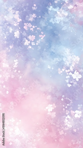 A subtle pastel rainbow gradient with soft transitions from pink, blue, and lavender, creating a dreamy, gentle background. 