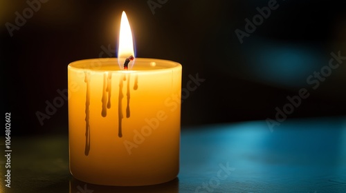 Time Running Out - Candle Burning Down Symbolism with Soft Dramatic Glow