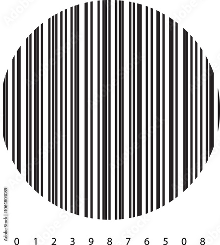 Bar code in the form of a circle vector icons