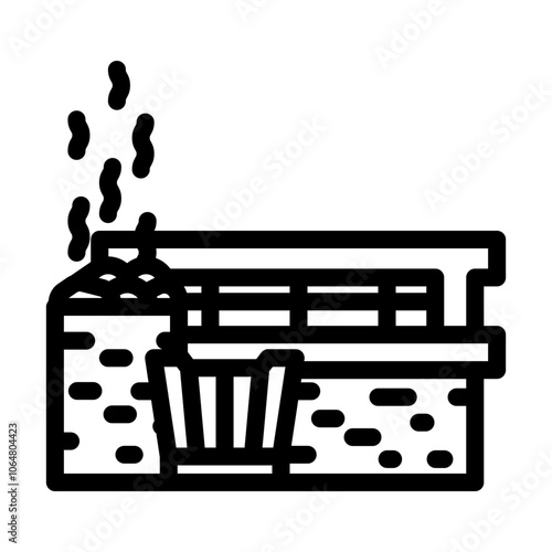 sauna steam room spa therapy treatment line icon vector. sauna steam room spa therapy treatment sign. isolated contour symbol black illustration