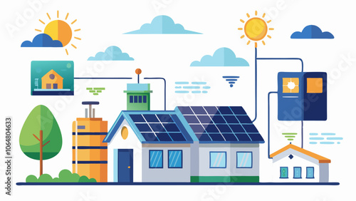 Infographic Comparing Residential and Commercial Solar Power Systems