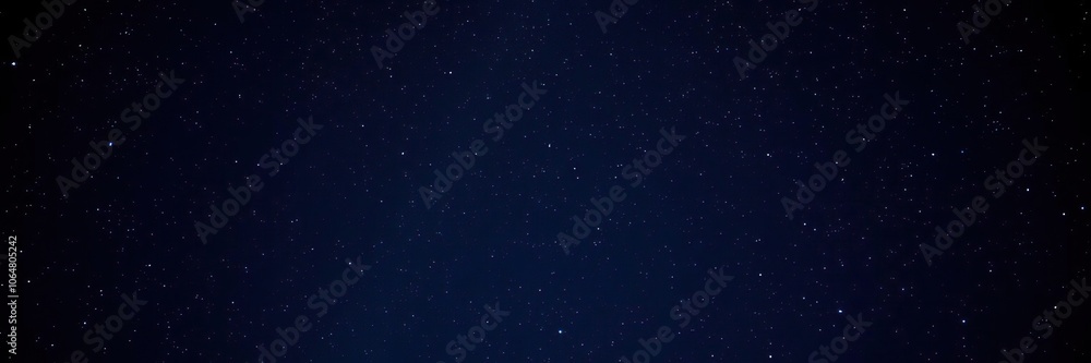 Fototapeta premium Starry night sky with multiple stars and galaxies in a dark blue background, nebulae, astronomical objects