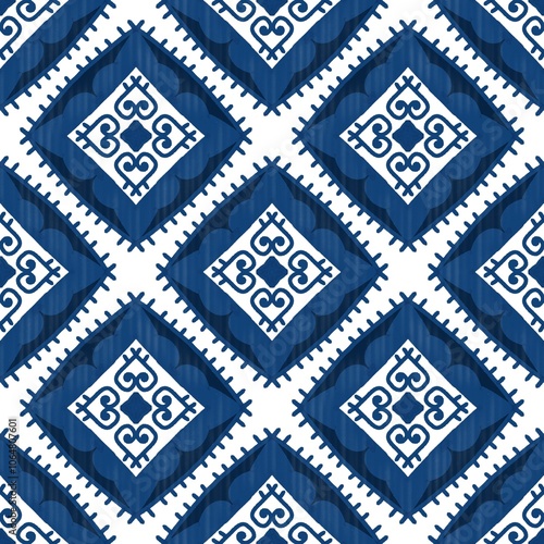 Wallpaper Mural Ikat seamless pattern, geometric design, motif ethnic handmade, Ikat ethnic tribal, boho colors seamless wallpaper Torontodigital.ca