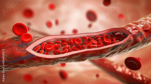 Arteriole: These small arteries connect to capillaries, regulating blood flow and pressure through muscular walls that adjust diameter as needed.
 photo