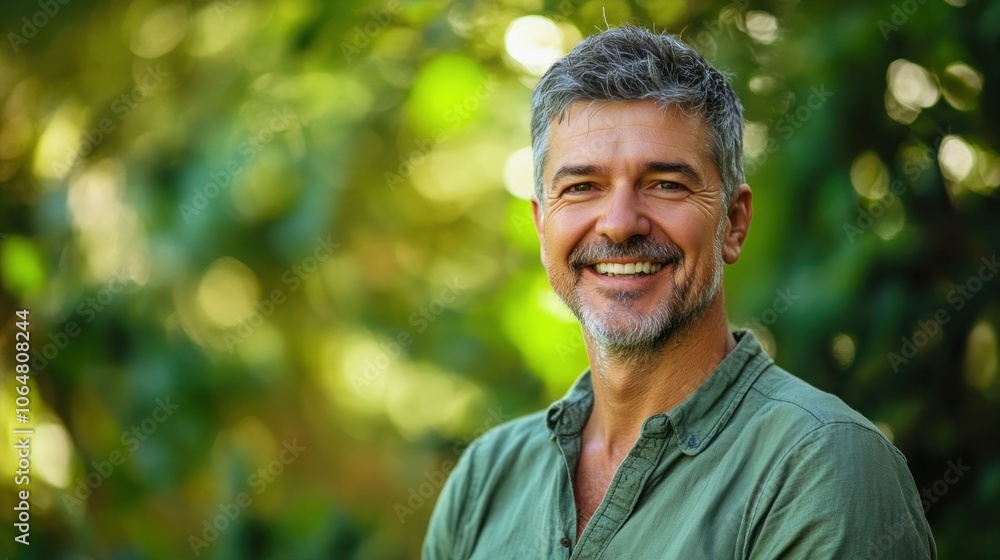 Smiling Man in Nature Smiling Man in Nature