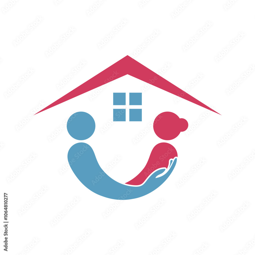 Creative Elderly healthcare logo design template. Nursing home sign Creative Elderly healthcare logo design template. Nursing home sign