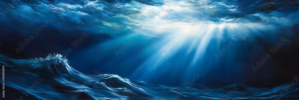 A vibrant underwater scene with rays of sunlight piercing through the water, illuminating fish and coral, creating a calm and immersive effect. A vibrant underwater scene with rays of sunlight piercing through the water, illuminating fish and coral, creating a calm and immersive effect.