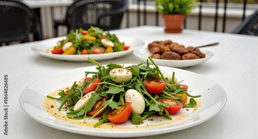 Fresh salad with colorful ingredients Fresh salad with colorful ingredients